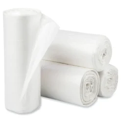Pitt Plastics Eco Strong Plus 33 in. x 39 in. 13 mic 33 Gallon Can Liners - Natural (250/Carton)