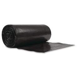 Pitt Plastics Eco Strong Can Liners 60 gal 1.35 mil 38-in x 58-in Black Perforated Roll 100/Carton