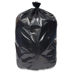 Pitt Plastics Eco Strong Plus 33 in. x 39 in. 1 mil 33 Gallon Can Liners - Black (150/Carton)