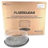 Plastifar Bakery Containers, 9-in Cake Container, 11.2-in Diameter x 3.5-in h, Black/Clear, 50/Carton
