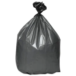 Platinum Plus 56 Gallon 1.55 mil 43 in. x 48 in. Can Liners - Gray (50/Carton)