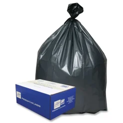 Platinum Plus 39 in. x 56 in. 60-Gallon 1.55 mil. Can Liners - Gray (50/Carton)