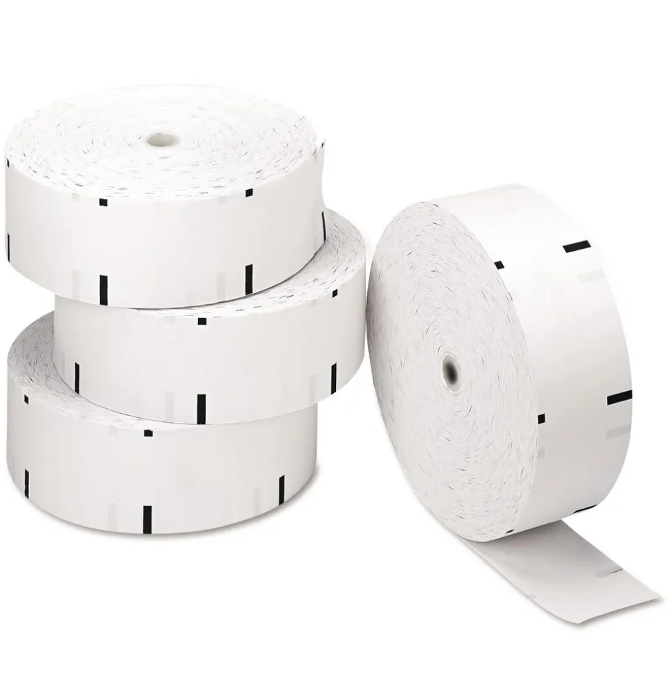 PM Company 3.13 in. x 1,960 ft. 0.69 in. Core Direct Thermal Printing Thermal Paper Rolls - White (4/Carton)