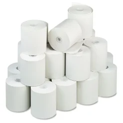 PM Company 3 in. x 225 ft. Direct Thermal Printing Thermal Paper Rolls - White (24/Carton)