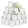 PM Company 3 in. x 90 ft. Impact Printing Carbonless Paper Rolls - White/Canary (50/Carton)