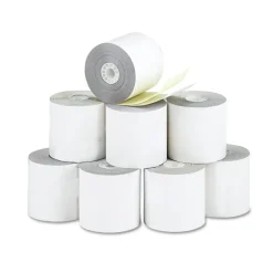 PM Company 2.25 in. x 70 ft. Impact Printing Carbonless Paper Rolls - White/Canary (10/Pack)