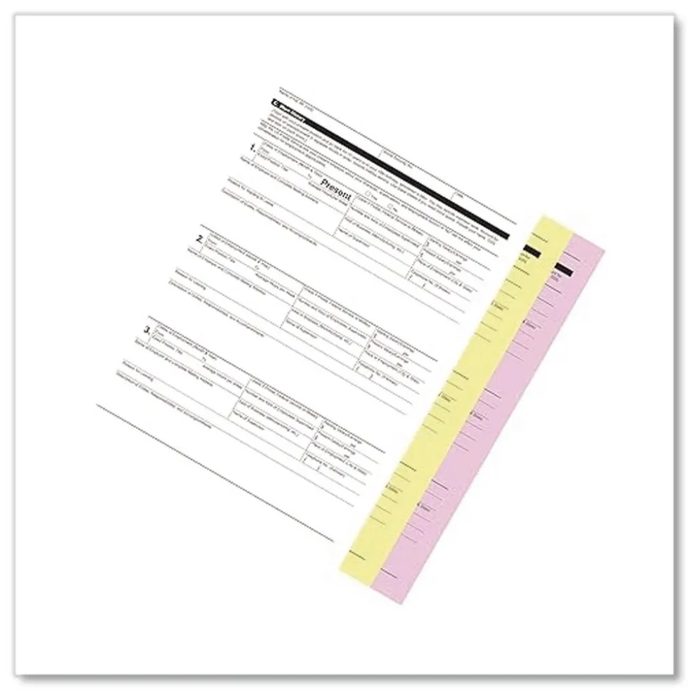 PM Company 8.5 in. x 11 in. 3-Part Digital Carbonless Paper - White/Canary/Pink (5010/Carton)