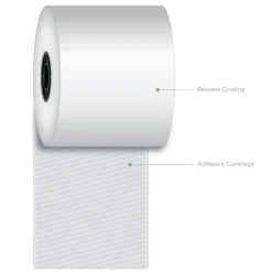 PM Company ICX90230088 3.15 in. x 270 ft. Sticky Media - White (12 Rolls/Carton)