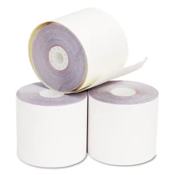 PM Company Impact Printing 2.25 in. x 70 ft. Carbonless Paper Rolls - White/Canary (50/Carton)