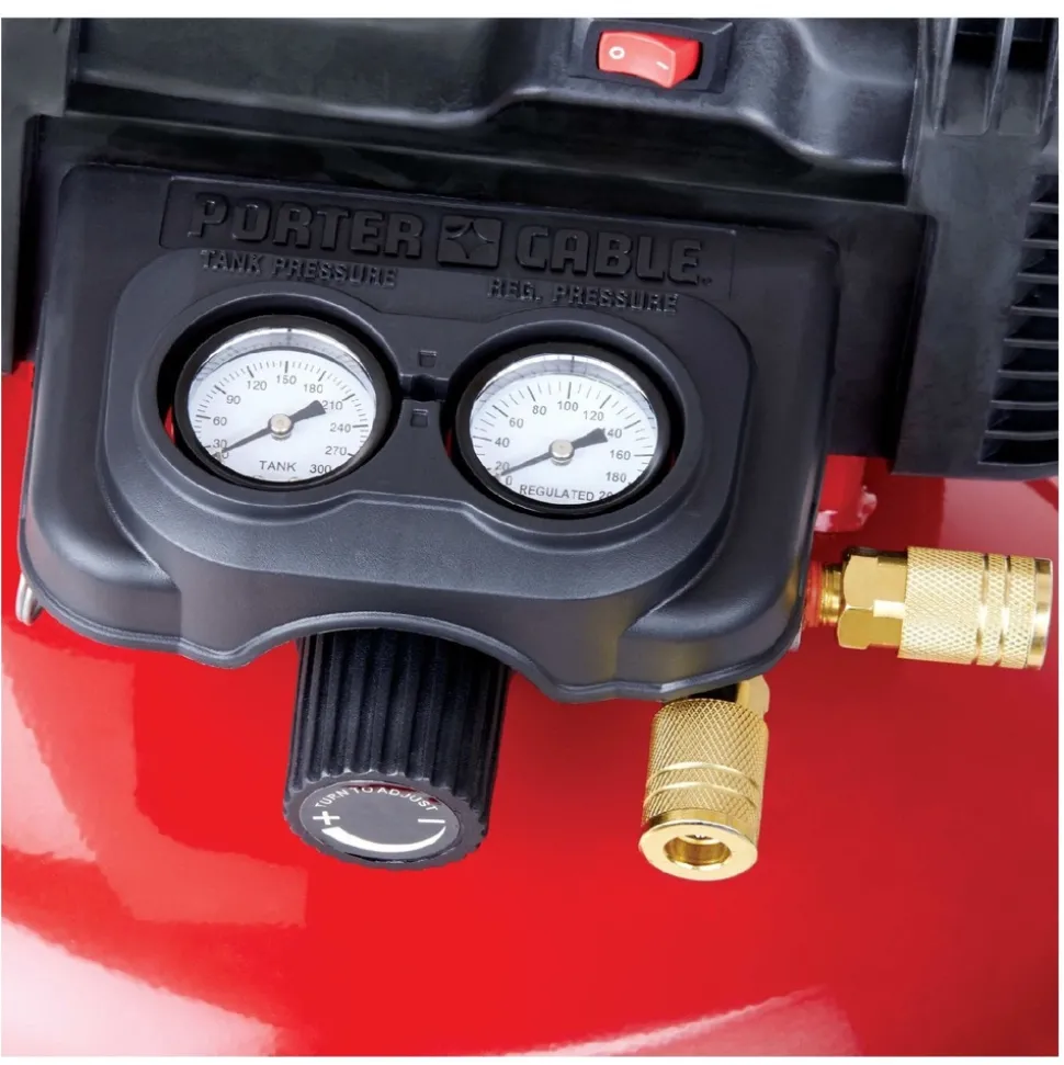 Porter-Cable 0.8 HP 6 Gallon Oil-Free Pancake Air Compressor