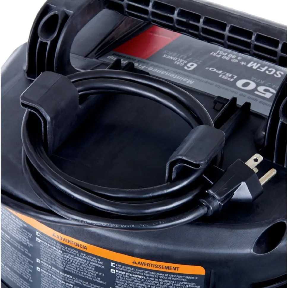 Porter-Cable 0.8 HP 6 Gallon Oil-Free Pancake Air Compressor
