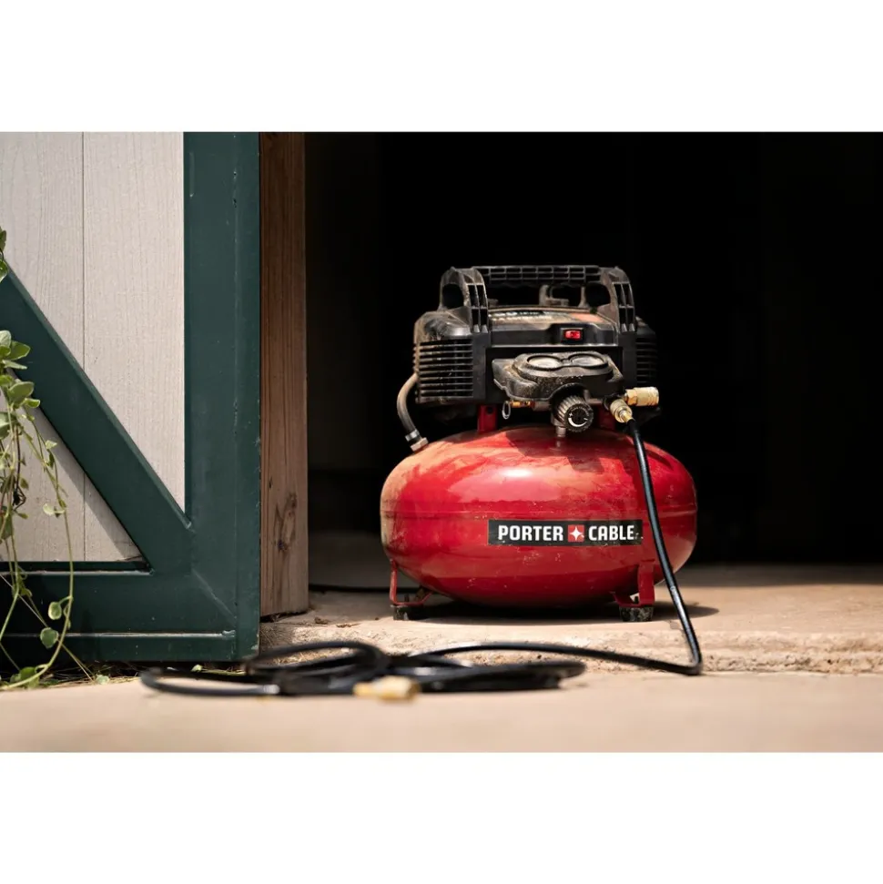 Porter-Cable 0.8 HP 6 Gallon Oil-Free Pancake Air Compressor
