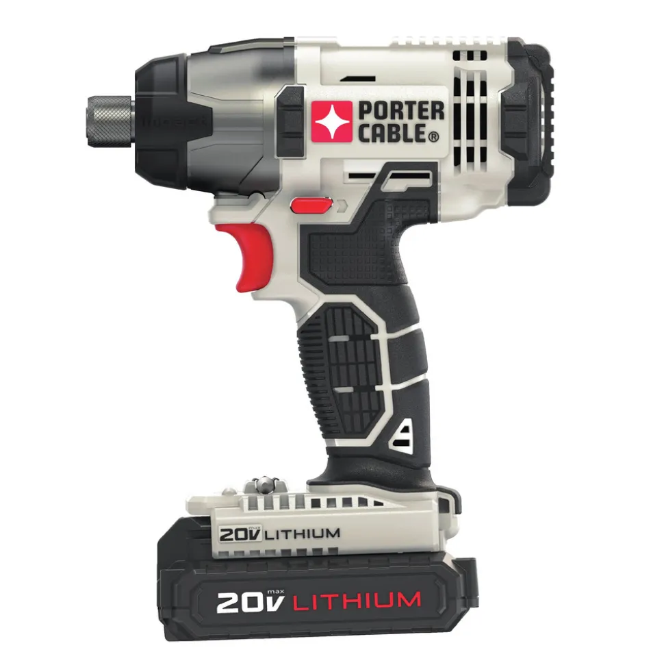 Porter-Cable 20V MAX 1.3 Ah Cordless Lithium-Ion 1/4 in. Hex Impact Driver Kit