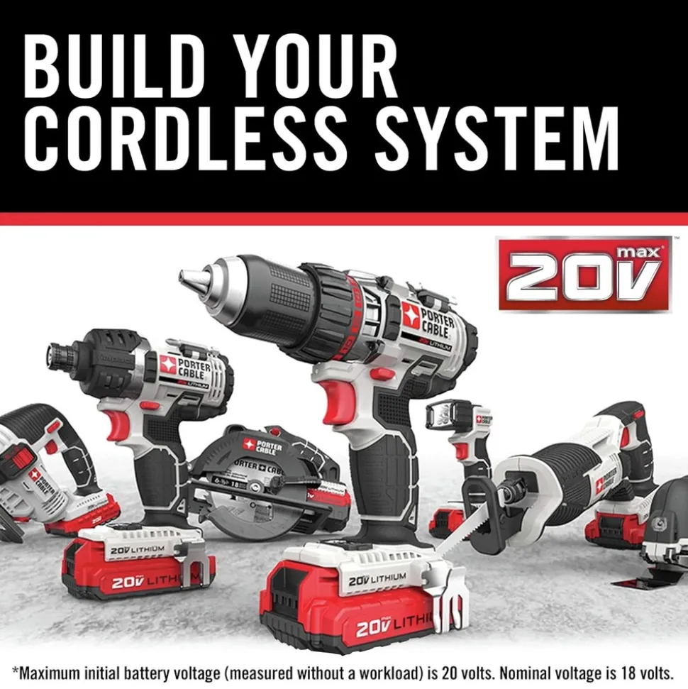 Porter-Cable 20V MAX 1.3 Ah Cordless Lithium-Ion 1/4 in. Hex Impact Driver Kit