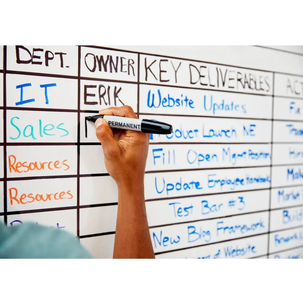 Post-it 36 in. x 24 in. Easy Erase Permanent Marker Whiteboard Surface - White