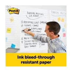 Post-it Easel Pads Super Sticky 30 Sheets Presentation Format 1.5-in Rule 25-in x 30-in Vertical-Orientation Self-Stick Easel Pads - White (2/Carton)