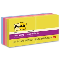 Post-it Notes Super Sticky 1.88 in. x 1.88 in. Pads in Summer Joy Collection Colors (8/Pack)