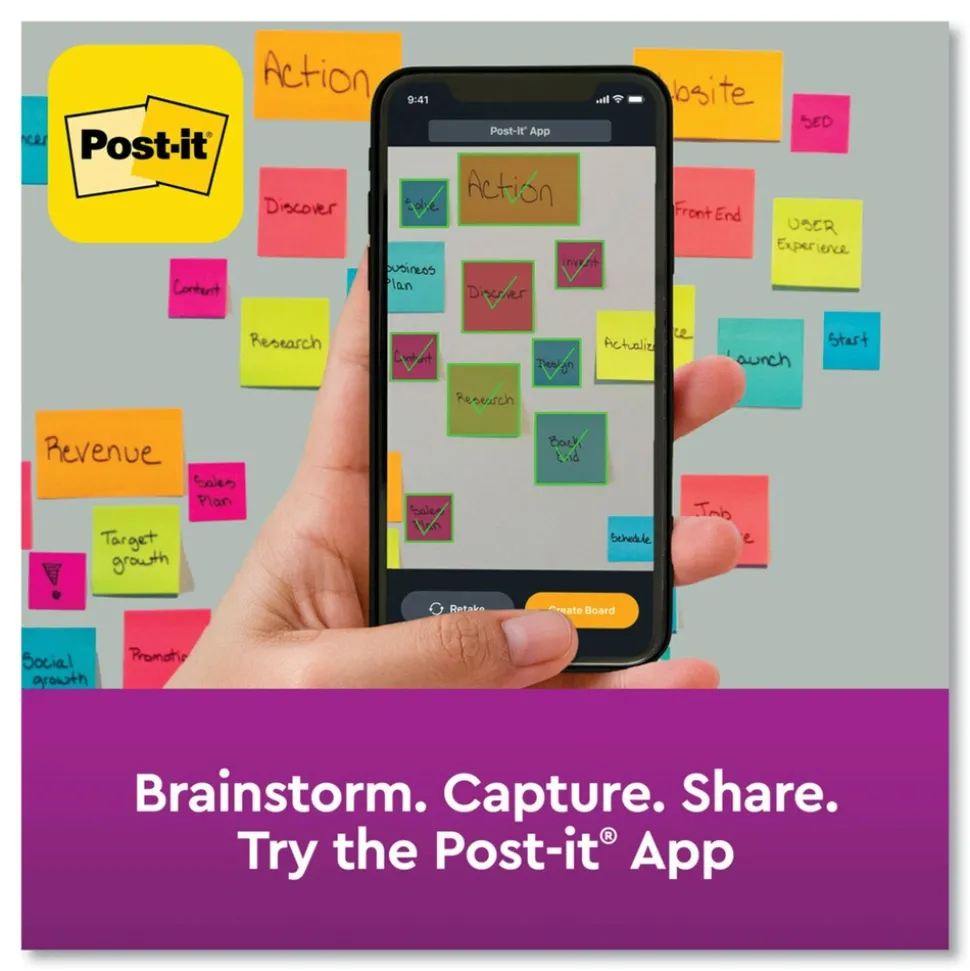 Post-it Notes Super Sticky 1.88 in. x 1.88 in. Pads in Summer Joy Collection Colors (8/Pack)