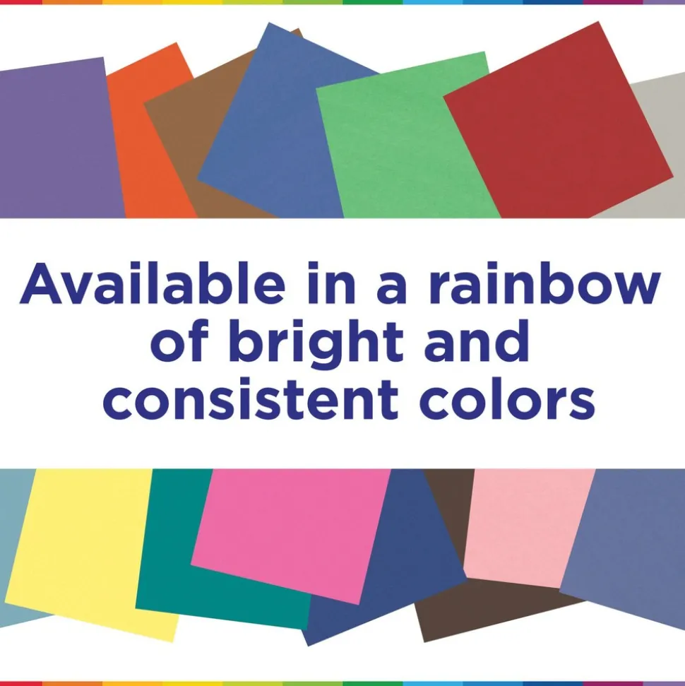 Prang 12 in. x 18 in. 50 lbs. Text Weight SunWorks Construction Paper - White (25 Packs/Carton)