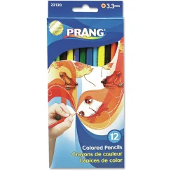 Prang 3.3 mm 2B Colored Pencil Sets - Assorted Lead/Barrel Colors (12/Set)