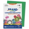 Prang SunWorks 9 in. x 12 in. 50 lbs. Text Weight Construction Paper - Holiday Green (50/Pack)