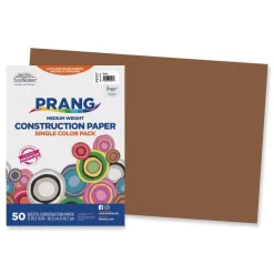 Prang SunWorks 12 x 18 Construction Paper - Brown (50/Pack)