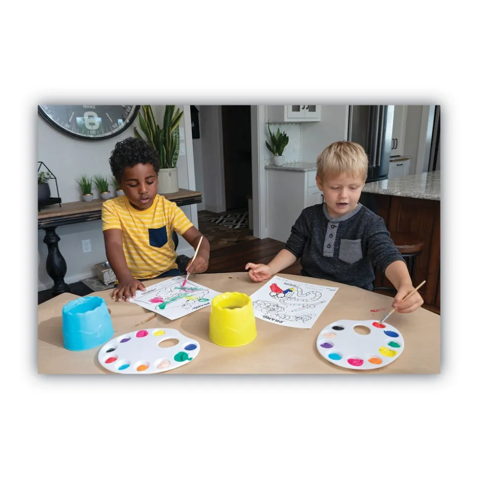 Prang X10796 16 oz. Dispenser-Cap Bottle Washable Paint - 12 Assorted Colors (12/Set)