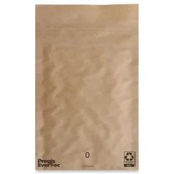 Pregis EverTec 7 in. x 9 in. No. 0 Self-Adhesive Closure Kraft Paper Curbside Recyclable Padded Mailer - Brown (300/Carton)