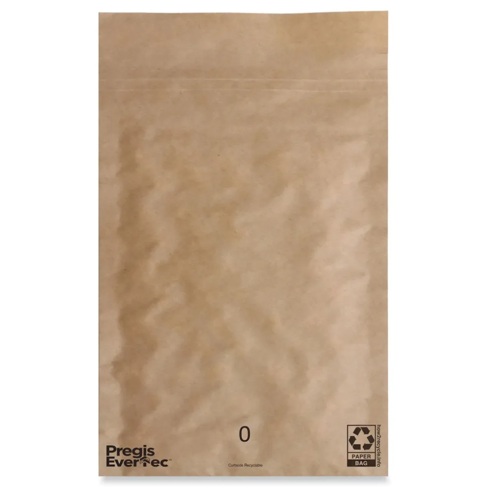 Pregis EverTec 7 in. x 9 in. No. 0 Self-Adhesive Closure Kraft Paper Curbside Recyclable Padded Mailer - Brown (300/Carton)