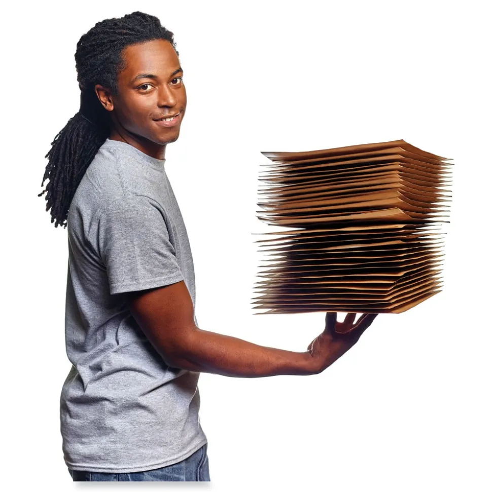 Pregis EverTec 14 in. x 18 in. No. 6 Self-Adhesive Closure Kraft Paper Curbside Recyclable Padded Mailer - Brown (50/Carton)