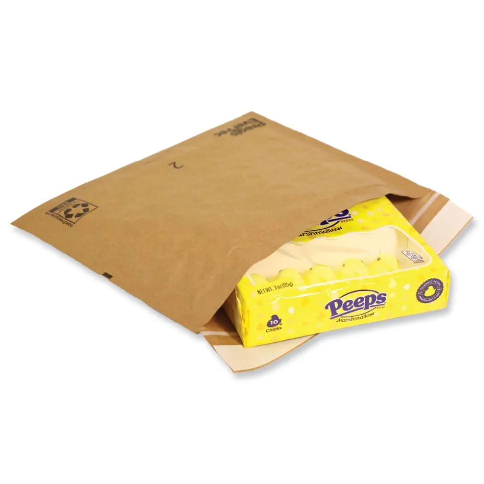 Pregis EverTec 14 in. x 9 in. No. 4 Self-Adhesive Closure Kraft Paper Curbside Recyclable Padded Mailer - Brown (150/Carton)