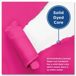 PrintWorks Professional 8.5 in. x 11 in. 24 lbs. Text Weight Color Paper - Fuchsia (1-Ream)