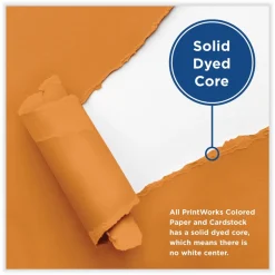 PrintWorks Professional 8.5 in. x 11 in. 65 lbs. Text Weight Color Cardstock - Orange (1-Ream)