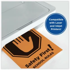 PrintWorks Professional 8.5 in. x 11 in. 65 lbs. Text Weight Color Cardstock - Orange (1-Ream)