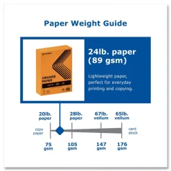PrintWorks Professional 8.5 in. x 11 in. 24 lbs. Text Weight Color Paper - Orange (1-Ream)