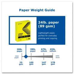 PrintWorks Professional 8.5 in. x 11 in. 24 lbs. Text Weight Color Paper - Lemon Yellow (1-Ream)