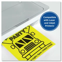 PrintWorks Professional 8.5 in. x 11 in. 24 lbs. Text Weight Color Paper - Lemon Yellow (1-Ream)