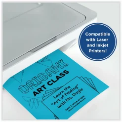 PrintWorks Professional 8.5 in. x 11 in. 65 lbs. Text Weight Color Cardstock - Blue (1-Ream)