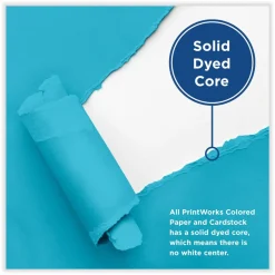 PrintWorks Professional 8.5 in. x 11 in. 65 lbs. Text Weight Color Cardstock - Blue (1-Ream)