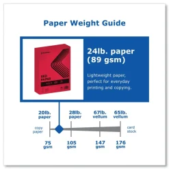PrintWorks Professional 8.5 in. x 11 in. 24 lbs. Text Weight Color Paper - Red (1-Ream)