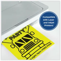 PrintWorks Professional 8.5 in. x 11 in. 65 lbs. Text Weight Color Cardstock - Lemon Yellow (1-Ream)