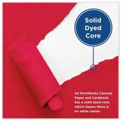PrintWorks Professional 8.5 in. x 11 in. 65 lbs. Text Weight Color Cardstock - Red (1-Ream)