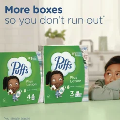 Puffs 2-Ply Plus Lotion Facial Tissue - White (24 Boxes/Carton)