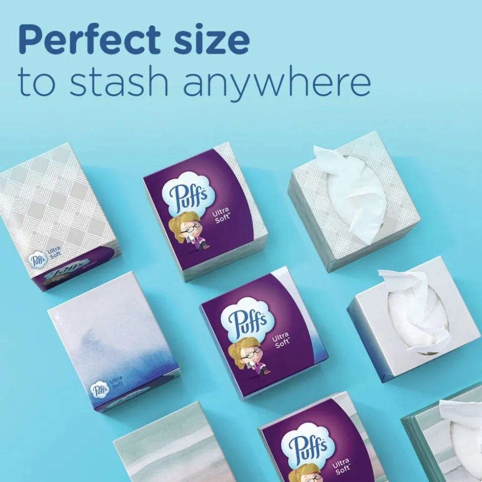 Puffs Ultra Soft 2-Ply Facial Tissue - White (24/Carton)
