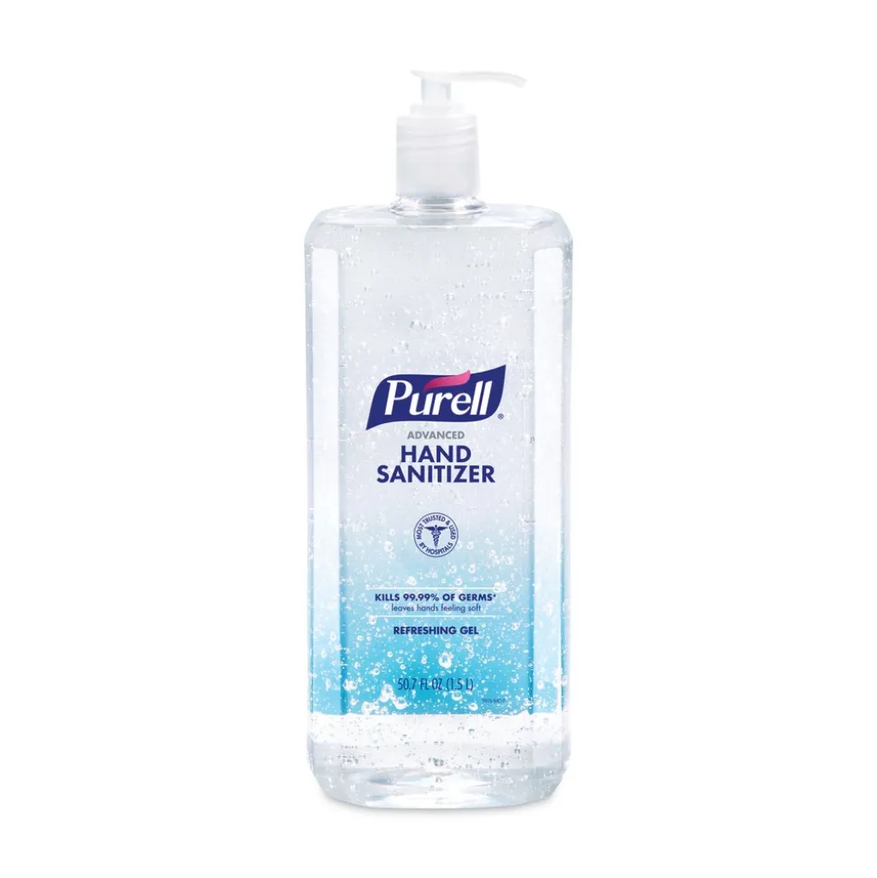 PURELL 5015-04 1.5 L Pump Bottle Advanced Hand Sanitizer Refreshing Gel - Clean Scent (4/Carton)