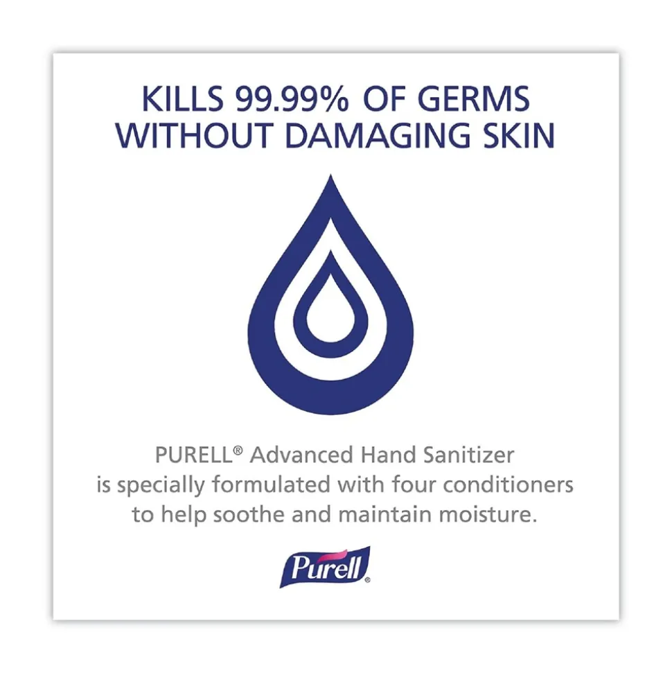 PURELL 5015-04 1.5 L Pump Bottle Advanced Hand Sanitizer Refreshing Gel - Clean Scent (4/Carton)
