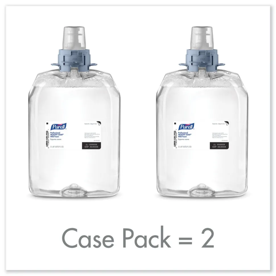 PURELL 5213-02 2000 mL Professional HEALTHY SOAP Mild Foam - Fragrance Free (2/Carton)