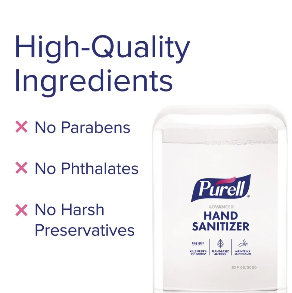 PURELL 8351-02 1,200 mL Refill Advanced Hand Sanitizer Foam For ES10 Automatic Dispensers - Fragrance Free (2/Carton)