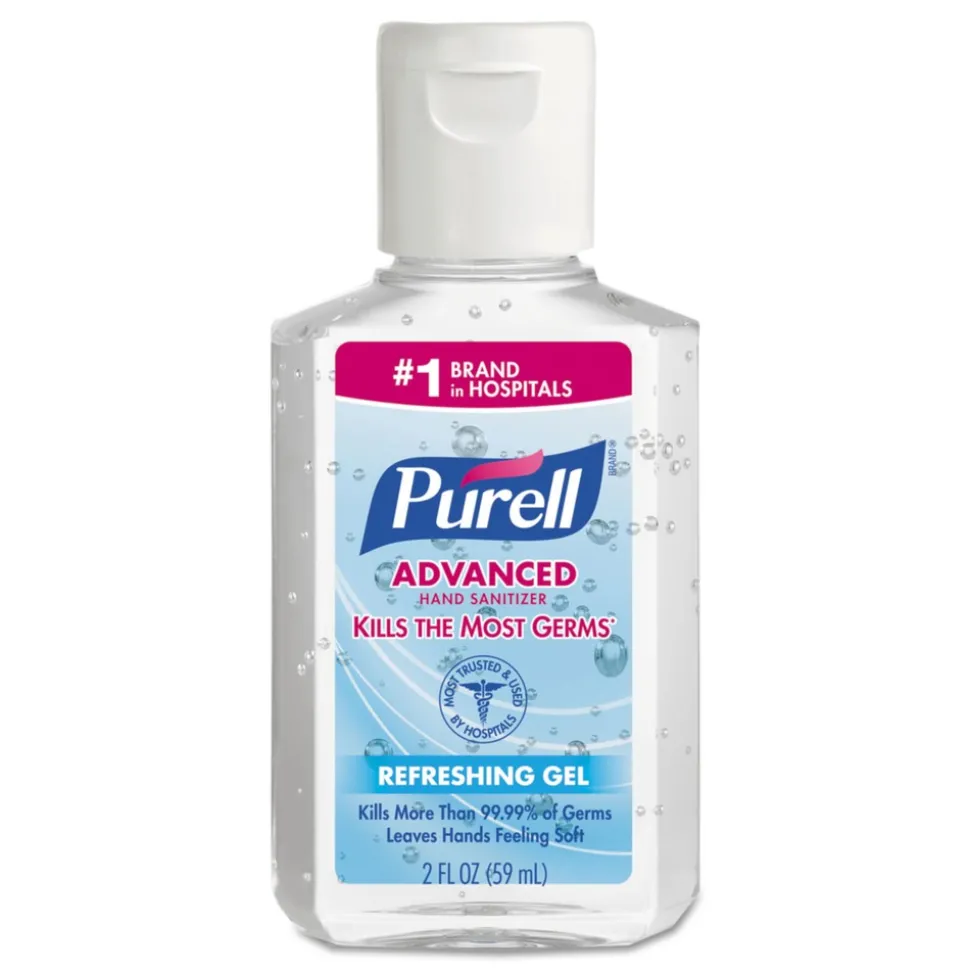 PURELL 9605-24 2 oz. Flip-Cap Bottle Advanced Refreshing Gel Hand Sanitizer - Clean Scent (24/Carton)