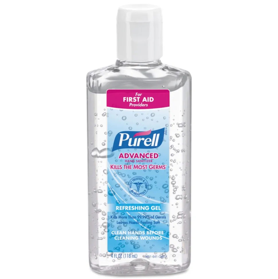 PURELL 9651-24 4 oz. Flip-Cap Bottle Advanced Refreshing Gel Hand Sanitizer - Clean Scent (24/Carton)